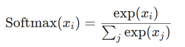 Screenshot of the softmax formula